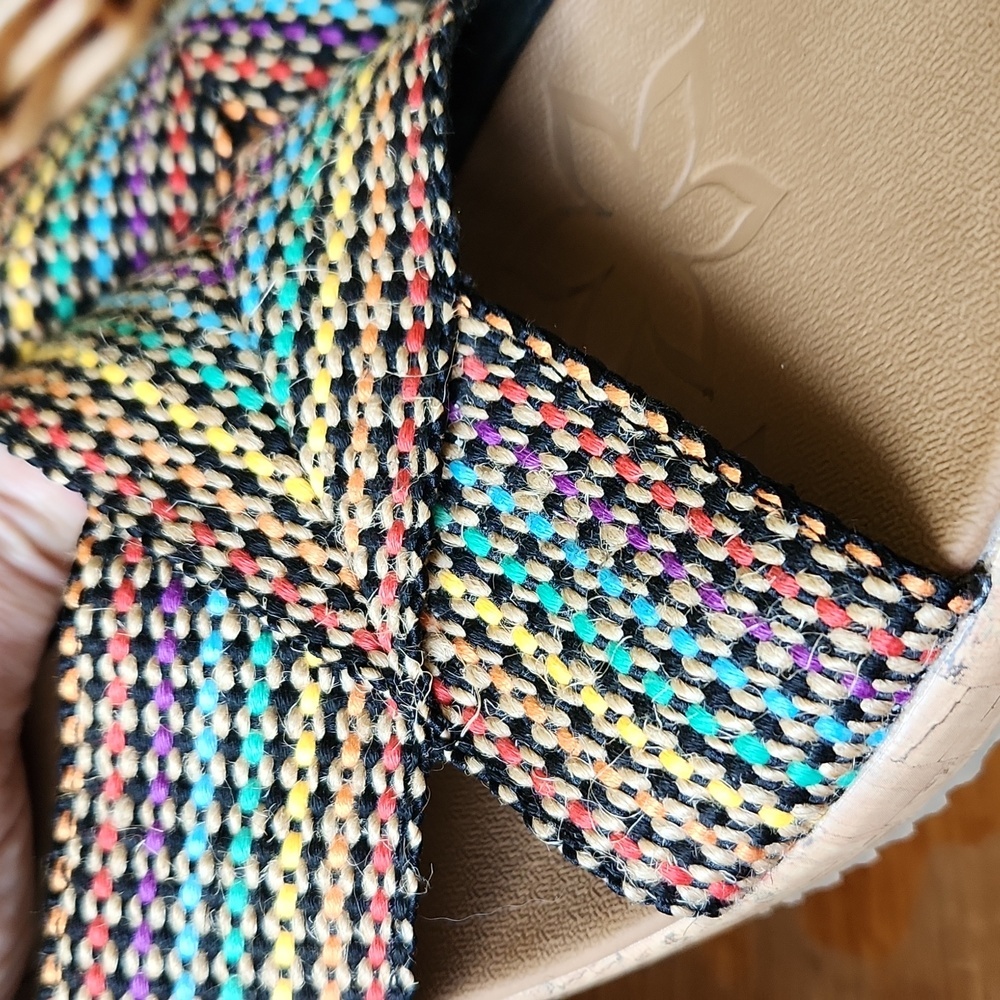 Skechers Luxe Foam Woven Multicolored Sandals sz 9‎ - Picture 13 of 16